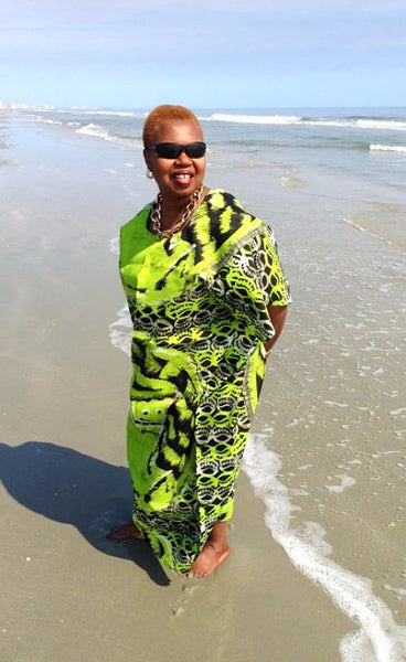 African Boubou / Caftan - Beach Green