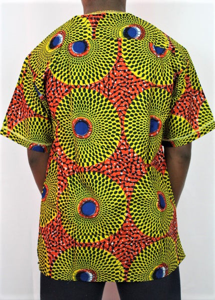 Men's African Wax Print Gyeromi - 'Asubura'