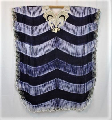 African Bubu / Caftan - Indigo Tie-Dye (01)