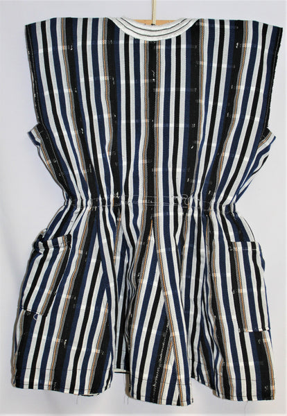 Women's Batakari Blouse - White Stripes