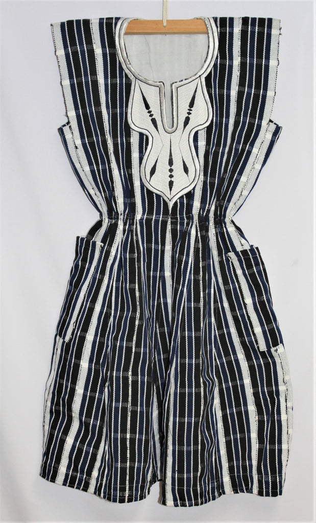 Batakari Dress - Black & Blue 1