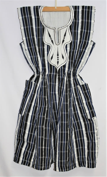 Batakari Dress - Black & Blue 1