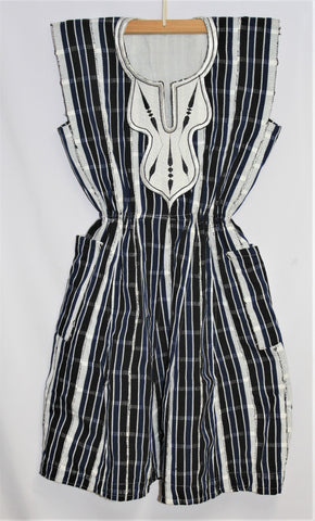 Batakari Dress - Black & Blue 1