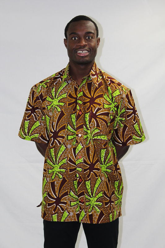 Men's African Wax Print Shirt