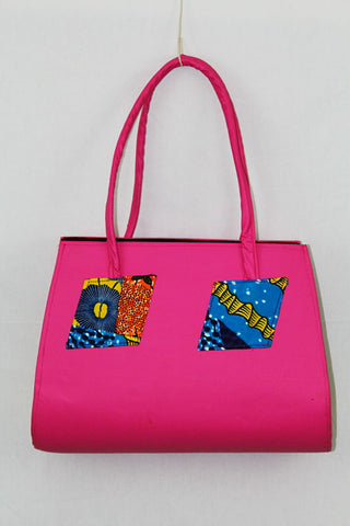 African Cloth Shoulder Bag  - Pink Diamond 2