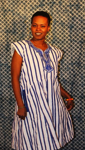 African Girl's Dress - Woven Textile/Sleeveless